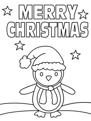 Merry Christmas - Coloring Card