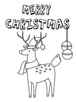 Merry Christmas - Coloring Card
