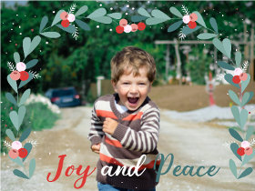 Joy and Peace - Christmas Photocard