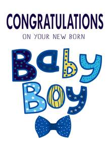 Congratulations on Your New Born Baby Boy