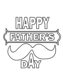 Happy Father's Day - Coloring Card