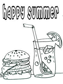 Summer Coloring Card