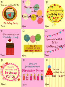 Birthday Party Invitation - 9 in one