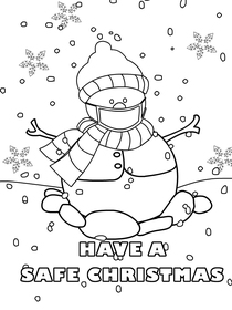 Have a Safe Christmas - Christmas Coloring Card