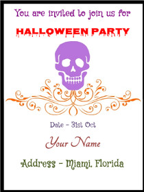 Halloween Party Invitation Photocard