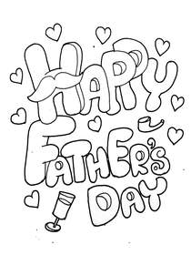 Happy Father's Day - Coloring Card