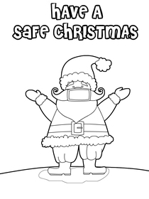 Have a Safe Christmas - Christmas Coloring Card