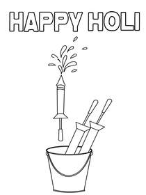 Holi Coloring Card