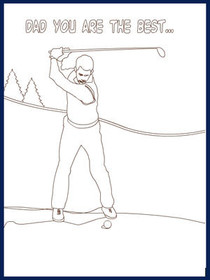 Dad You are the Best - Father's Day Coloring Card