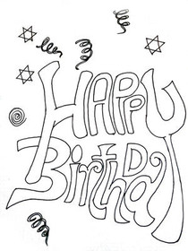 Happy Birthday - Coloring Card
