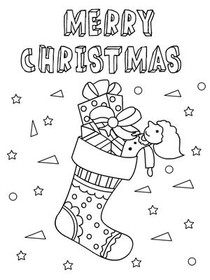 Merry Christmas - Coloring Card