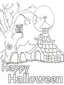 Happy 
Halloween - Coloring Card