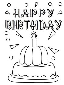 Happy Birthday - Coloring Card