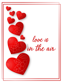 Happy Valentine's Day - Sweet & simple Valentine's card. "Love is in the air"