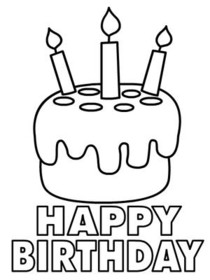 Happy Birthday - Coloring Card