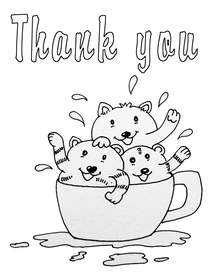 Thank You - Coloring Card
