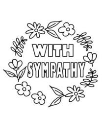 With Sympathy - Coloring Card