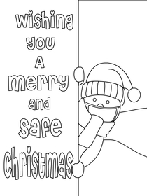 Have a Merry and Safe Christmas - Christmas Coloring Card