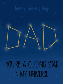 Celebrate Dad with this starry Father's Day card — a heartfelt way to say he's your guiding light!