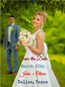 Save the date for Wedding
