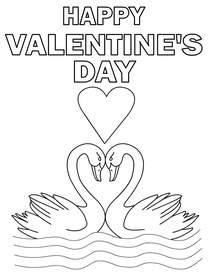 Happy 
Valentine's Day - Coloring Card