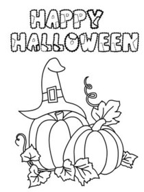Happy 
Halloween - Coloring Card