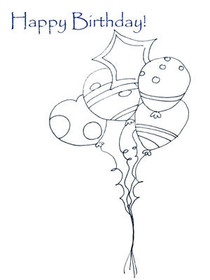 Happy Birthday - Coloring Card