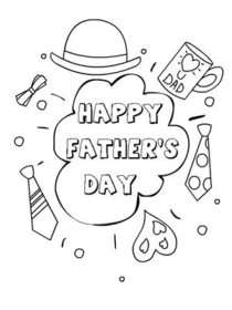 Happy Father's Day - Coloring Card