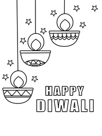 Happy Diwali Coloring Card