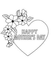 Mothers Day Coloring Card