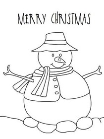 Merry Christmas - Coloring Card