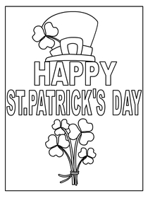 Happy St Patrick's Day - Coloring card
