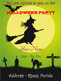 Halloween Party Invitation Photocard