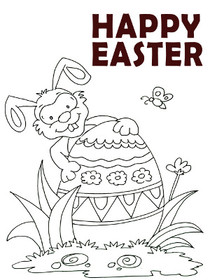 Easter Coloring Card