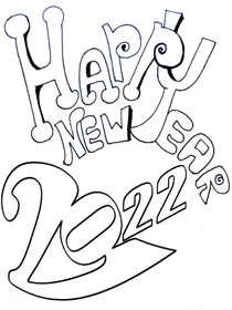 New Year Coloring Card