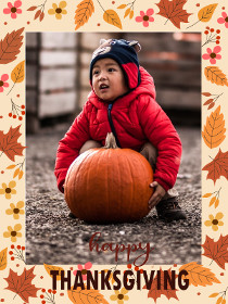 Happy Thanksgiving - Thanksgiving Photocard