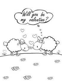 Will You be My Valentine? - Coloring Card