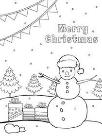 Merry Christmas - Coloring Card