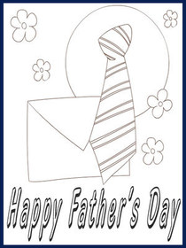 Happy Father's Day - Coloring Card