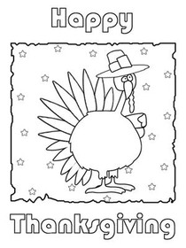 Happy 
Thanksgiving - Coloring Card