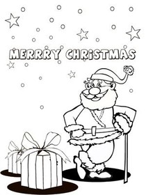 Merry Christmas - Coloring Card