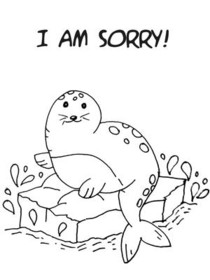 I am Sorry!! - Coloring Card