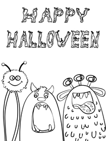 Happy Halloween - Coloring Card