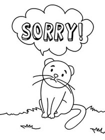 Sorry! - Coloring Card