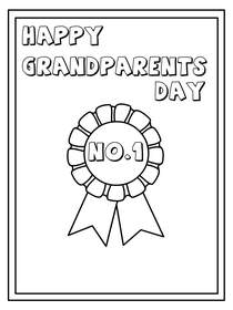 Happy Grandparents Day No. 1 - Coloring Card