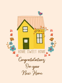 Charming new home Congratulations card