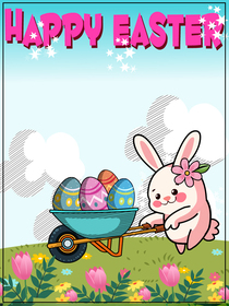 Happy Easter - Easter bunny card