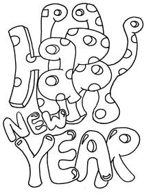New Year Coloring Card