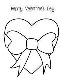Happy 
Valentine's Day - Coloring Card