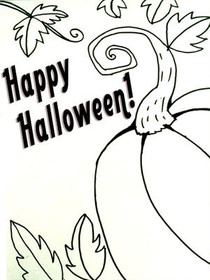 Happy 
Halloween - Coloring Card